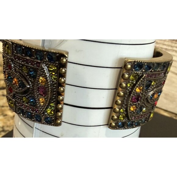 Heidi Daus Hinged Cuff Wristwatch Rhinestones main image 6
